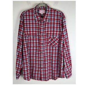 Filson Red and Blue Plaid Casual Button Down Shirt